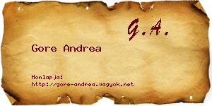 Gore Andrea névjegykártya