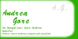 andrea gore business card